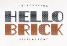 Hello Brick Font Poster 1