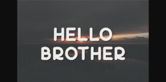 Hello Brother Font Poster 1