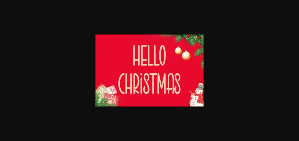 Hello Christmas Font Poster 3