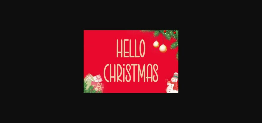 Hello Christmas Font Poster 3
