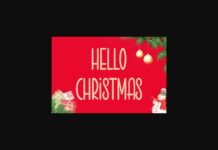 Hello Christmas Font Poster 1