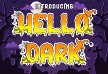 Hello Dark Font Poster 1