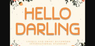 Hello Darling Font Poster 1