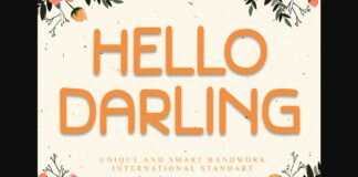 Hello Darling Font Poster 1