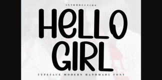 Hello Girl Font Poster 1
