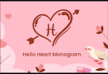 Hello Heart Monogram Font Poster 1