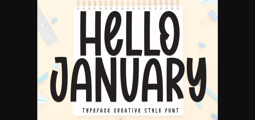 Hello January Font Poster 3