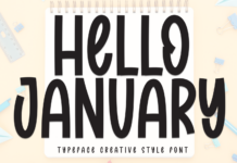 Hello January Font Poster 1