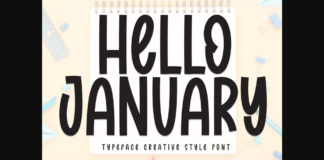 Hello January Font Poster 1