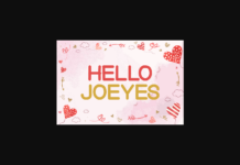 Hello Joeyes Font Poster 1
