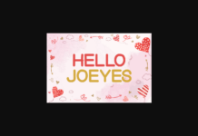Hello Joeyes Font Hello Joeyes Font Poster 1