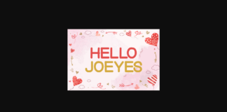 Hello Joeyes Font Poster 1