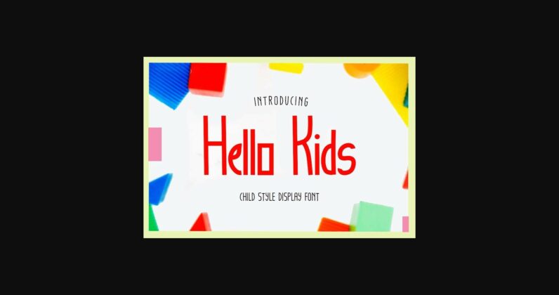 Hello Kids Font Poster 3