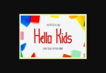 Hello Kids Font Poster 1