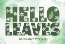 Hello Leaves Font Poster 1