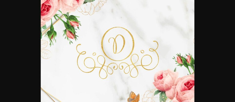 Hello Monogram Font Poster 3