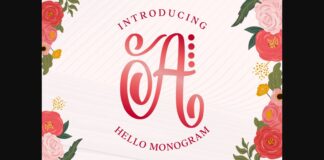 Hello Monogram Font Poster 1