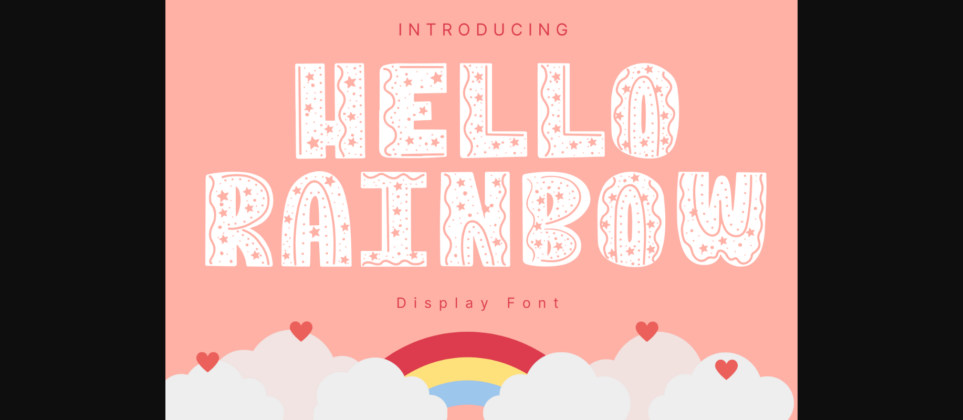 Hello Rainbow Font Poster 3