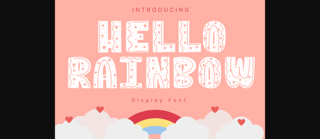 Hello Rainbow Font Poster 1