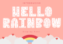 Hello Rainbow Font Poster 1