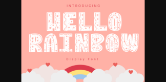 Hello Rainbow Font Poster 1
