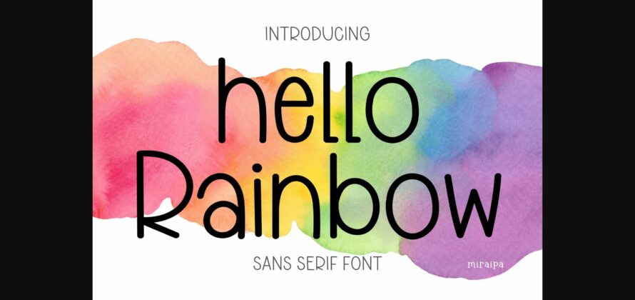 Hello Rainbow Font Poster 3