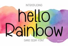 Hello Rainbow Font Poster 1