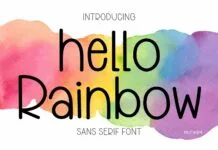 Hello Rainbow Font Poster 1