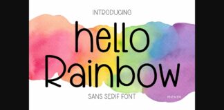 Hello Rainbow Font Poster 1
