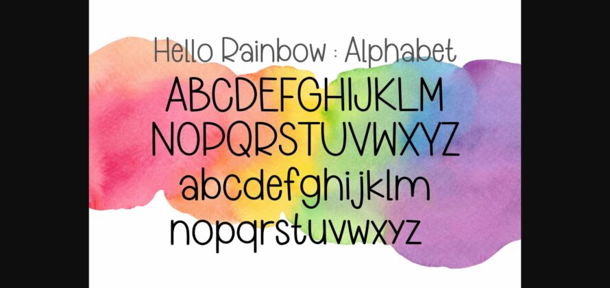 Hello Rainbow Font Poster 5