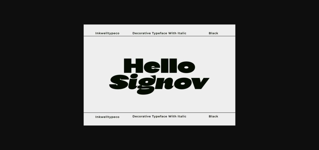 Hello Signove Font Poster 3