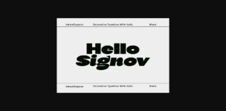 Hello Signove Font Poster 1