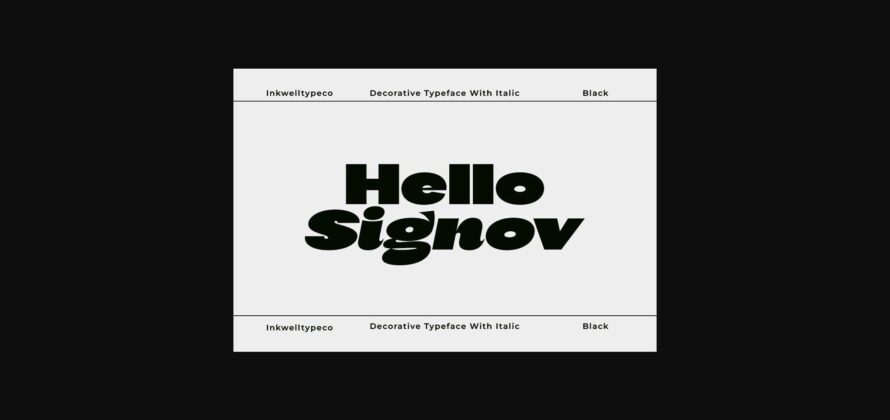 Hello Signove Font Poster 1