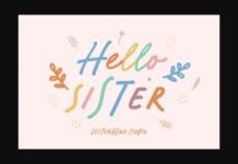 Hello Sister Font Poster 1