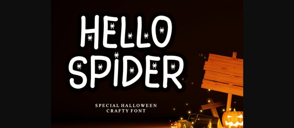 Hello Spider Font Poster 3