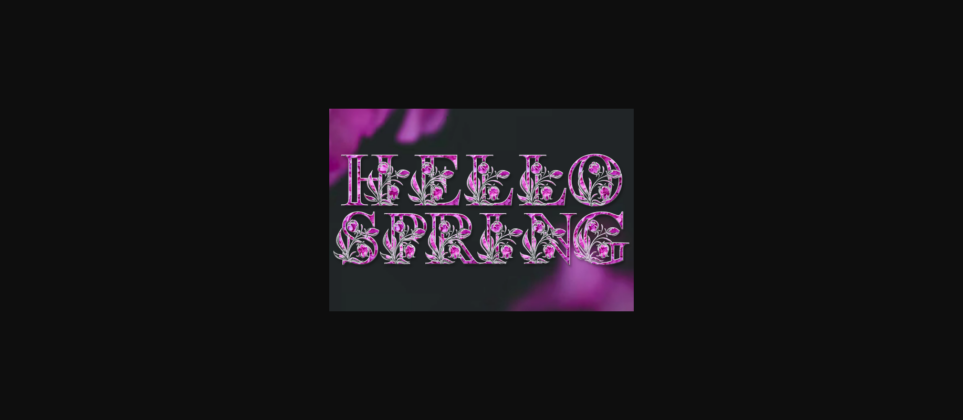 Hello Spring Monogram Font Poster 4