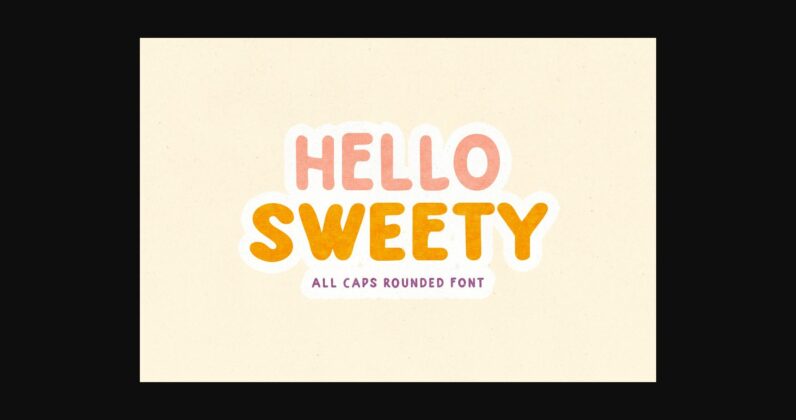 Hello Sweety Font Poster 3