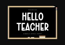Hello Teacher Font Poster 1