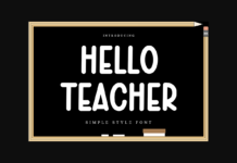 Hello Teacher Font Hello Teacher Font Poster 1
