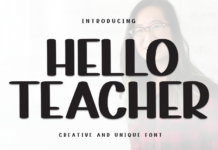 Hello Teacher Font Poster 1