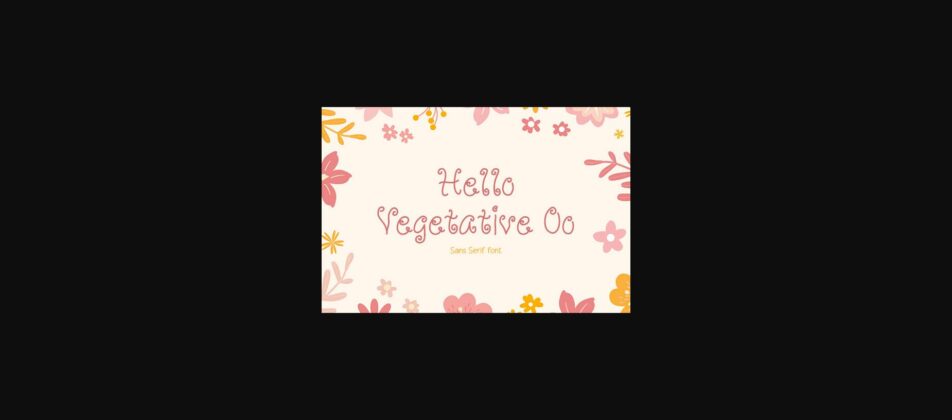 Hello Vegetative Oo Font Poster 8