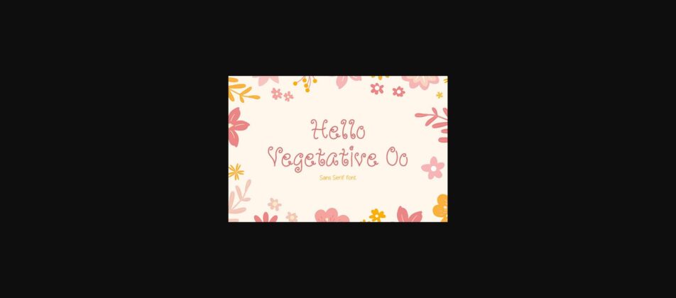 Hello Vegetative Oo Font Poster 8