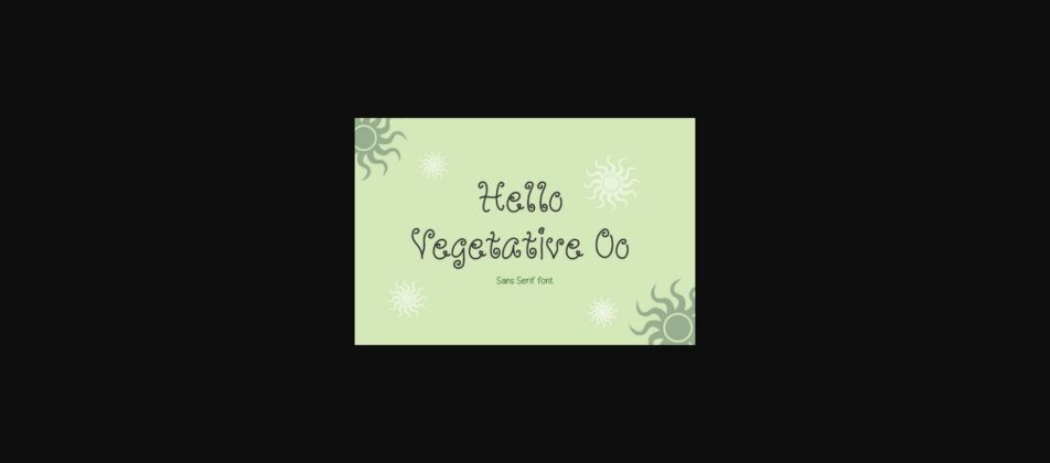 Hello Vegetative Oo Font Poster 3