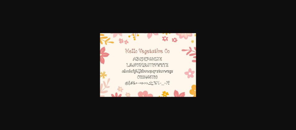 Hello Vegetative Oo Font Poster 4