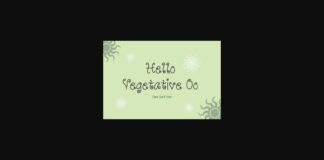 Hello Vegetative Oo Font Poster 1