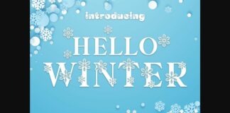 Hello Winter Font Poster 1