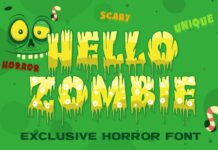Hello Zombie Font Poster 1