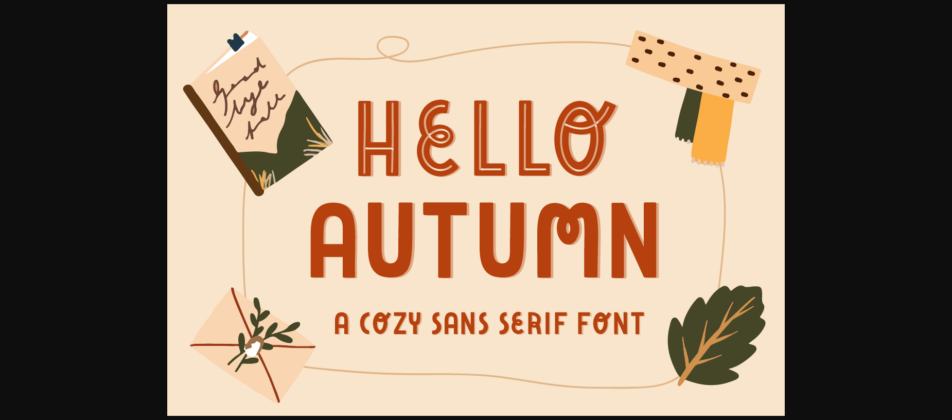 Hello Autumn Font Poster 3