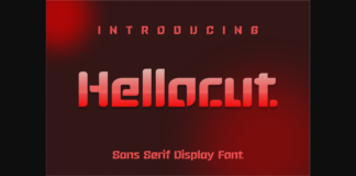 Hellocut Font Poster 1