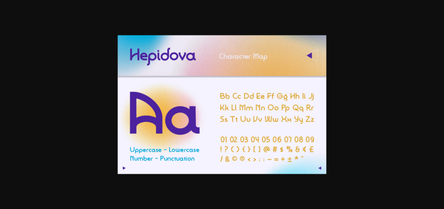 Hepidova Font Poster 4